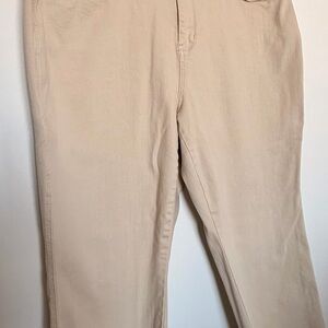 Judy Blue Straight Leg Pants in Light Beige